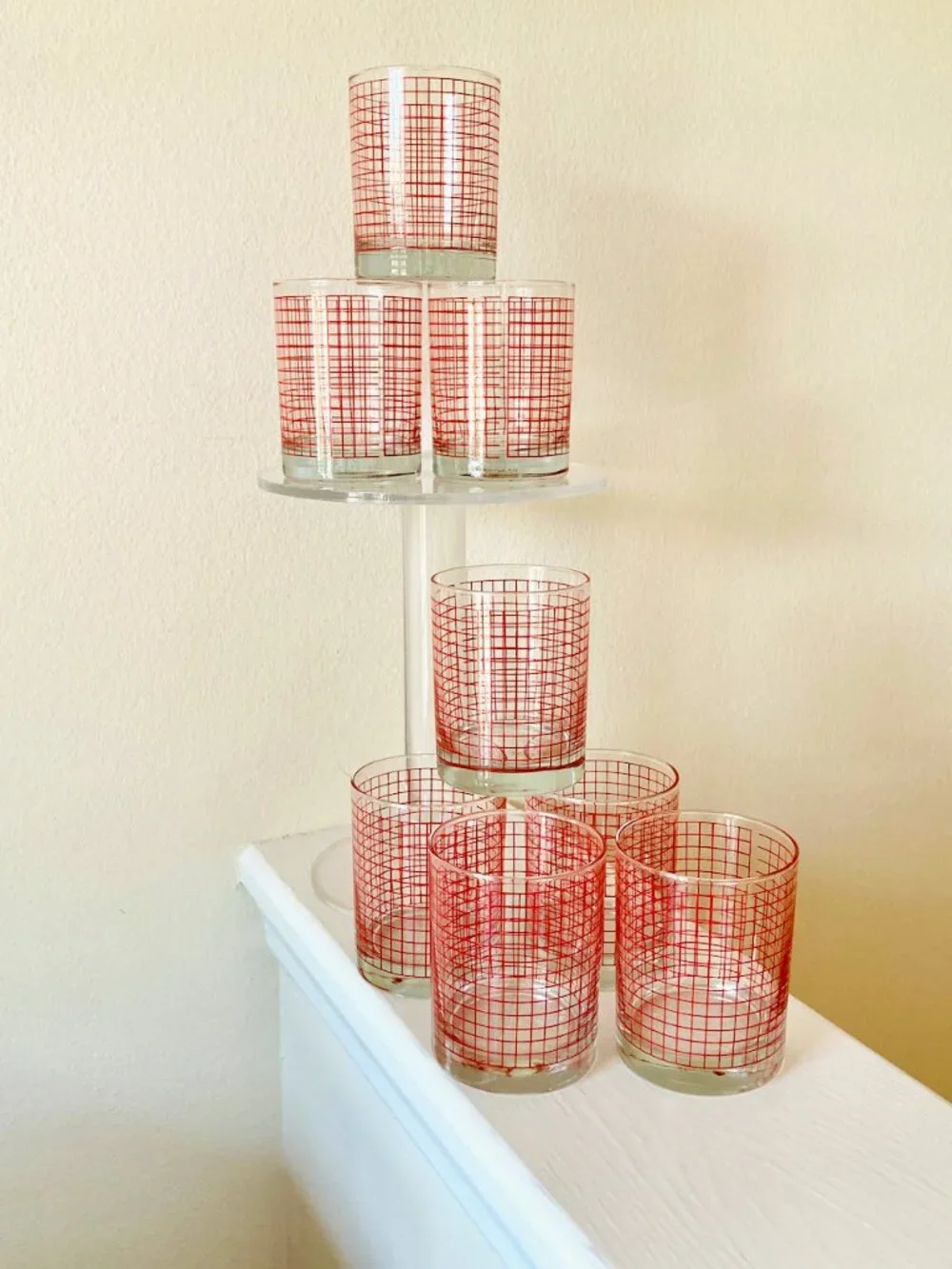 8 Vintage 1970s Stotter Bar Glasses Set of 8 in Box Double Old Fashioned 12 oz.